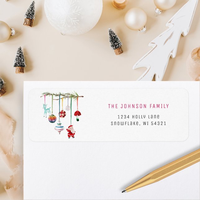 Coloré Simple Noël Adresse de retour (Créateur téléchargé)