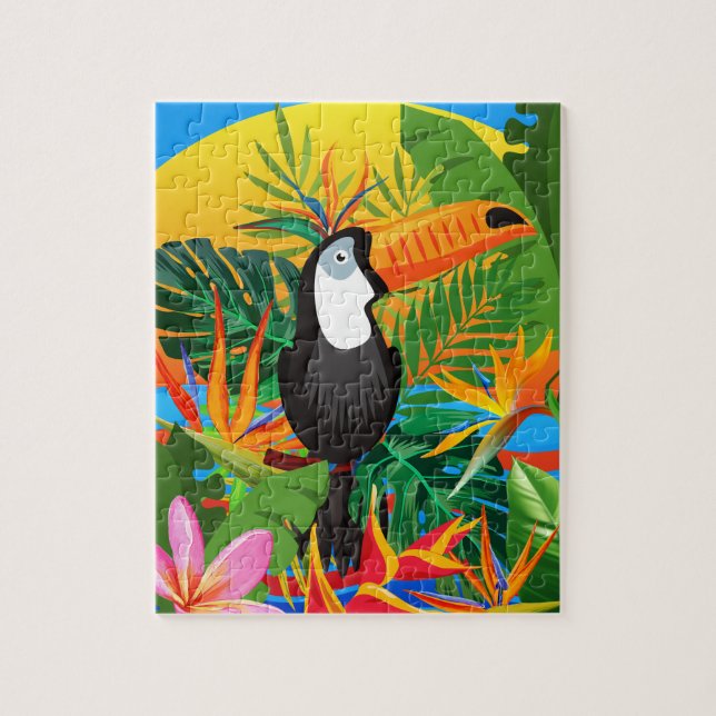 Coloré Toucan Tropical Rainforest Puzzle (Vertical)