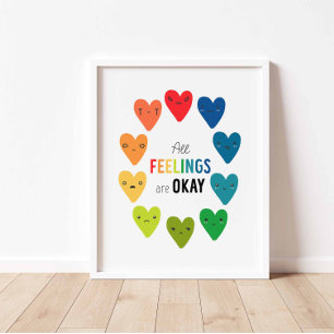 Coloré Tous les sentiments sont OK affiche