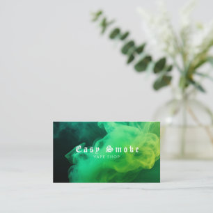 Coloré Vert fumée Vape Boutique Carte de visite