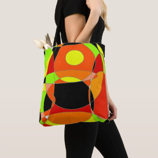 coloré vert orange tote bag