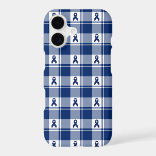 Colorectal Cancer Awareness Plaid, Phone Case