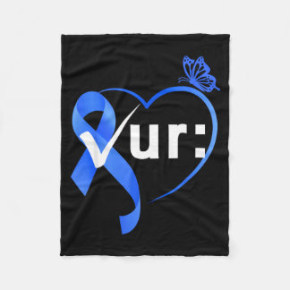 Colorectal colon cancer awareness month check fleece blanket