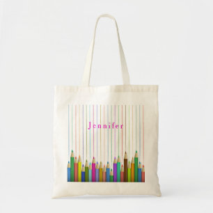 Colored Art Pencils Custom Book Bag Back To School