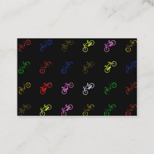 Colored bicycles business card