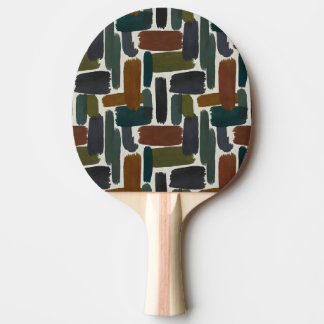 Colored brushstrokes in dark tones ping pong paddle