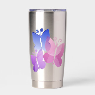 Colored Butterflies Insulated Tumbler