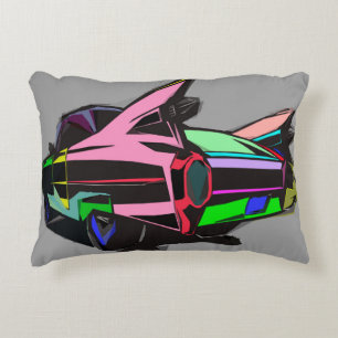 Colored cadillac accent pillow
