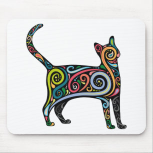 COLORED CAT MOUSE PAD