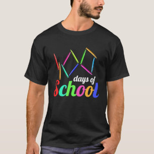 Colored Crayon Pens 100 Days Of School T-Shirt