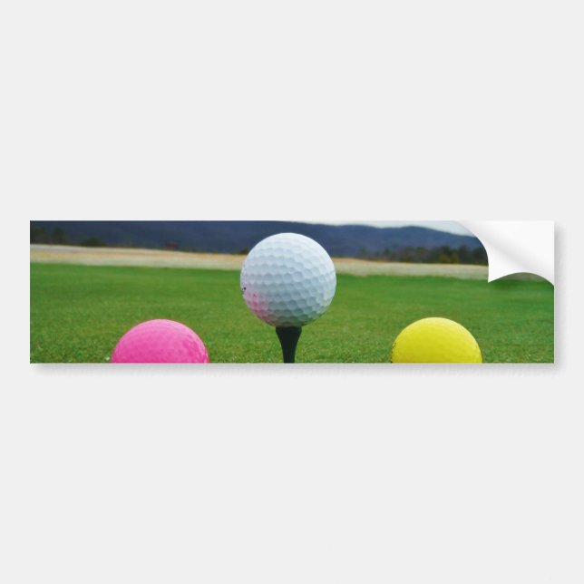 Colored Golf Balls, mountain tee Bumper Sticker (Front)
