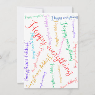 Colored ‘Happy Everything’ greeting card
