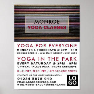 Colored Incense, Yoga Class Advertising Poster