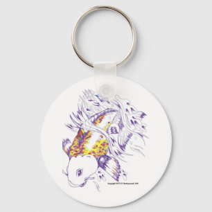 Colored Koi Fish Keychain