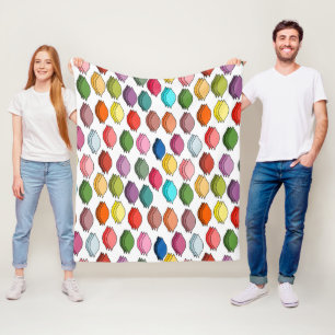 Colored Leaves Fleece Blanket