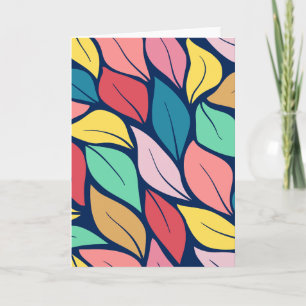 Colored Leaves Nature Abstract Card