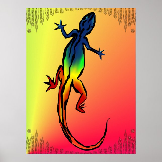 Colored Lizard Poster (Front)
