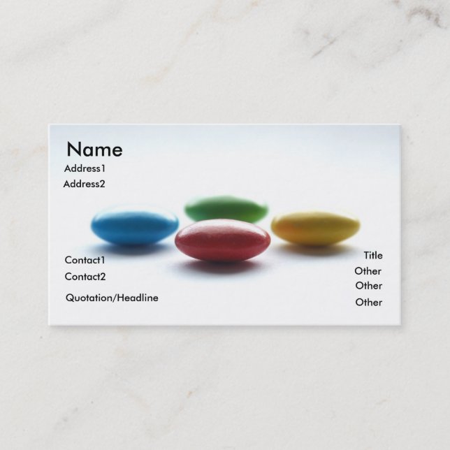 Colored Lollies Business Card (Front)