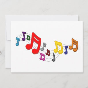 Colored music, bars. Love to music. Card