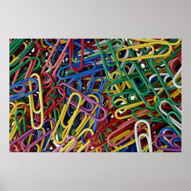 Colored paper clips poster (Front)