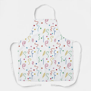 Colored Party Confetti Pattern Apron