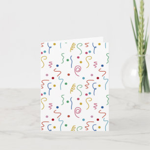 Colored Party Confetti Pattern Card