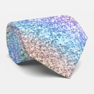 Colored Pastel Textures Elegant Shiny Glass Effect Tie