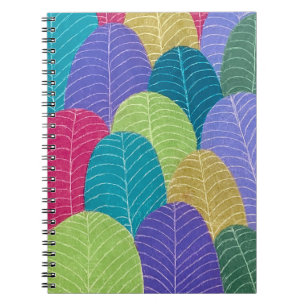 Colored Pencil Leaves Drawing Card Notebook