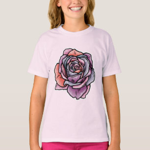 Colored Rose Flower T-Shirt