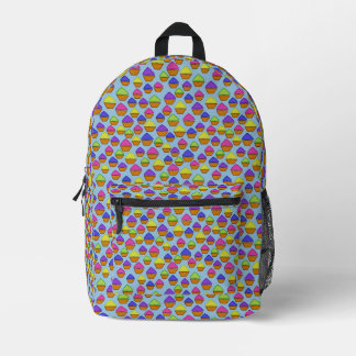 Colored sailing boats printed backpack
