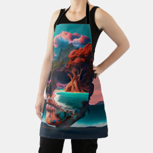Colored skull head apron