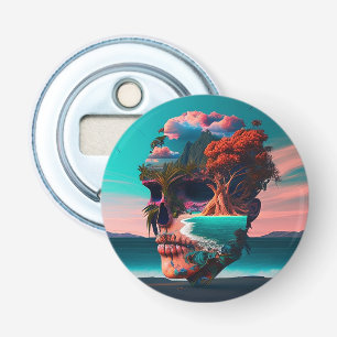 Colored skull head bottle opener
