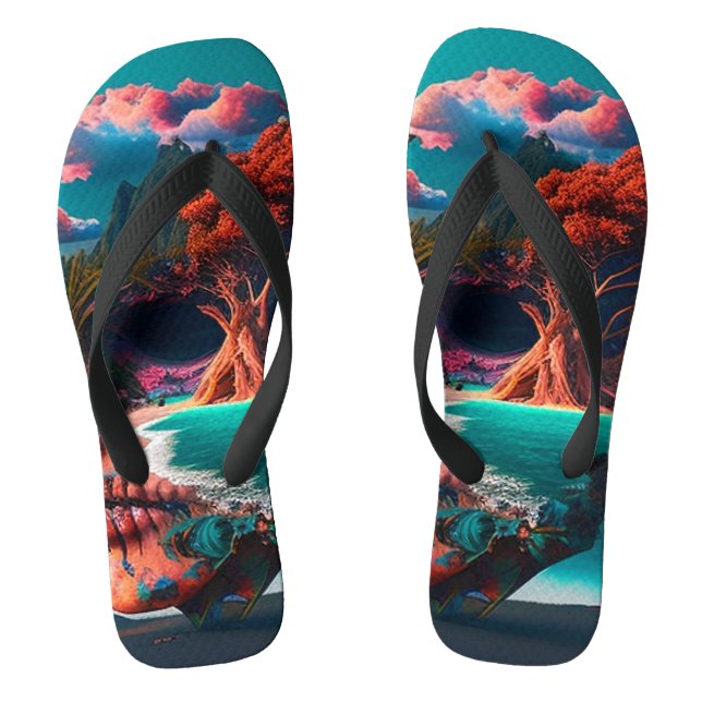 Colored skull head flip flops (Footbed)