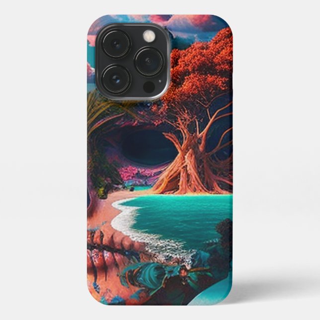 Colored skull head iPhone case (Back)