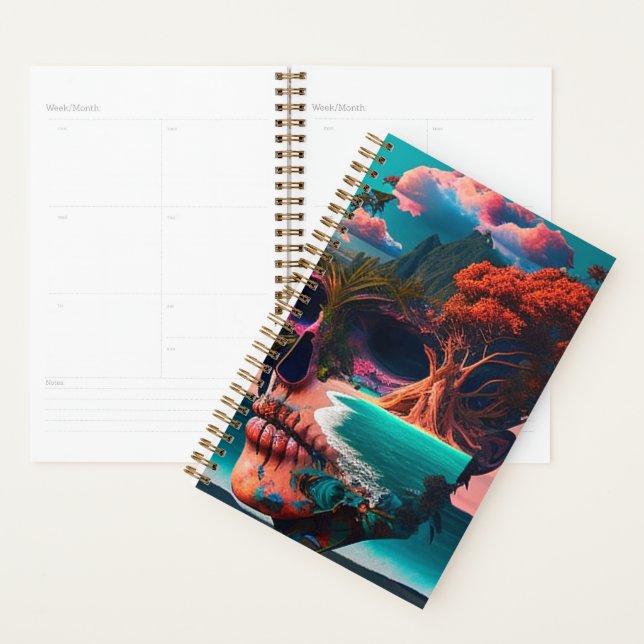 Colored skull head planner (Display)