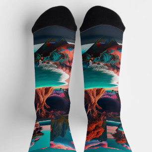 Colored skull head socks