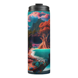 Colored skull head thermal tumbler