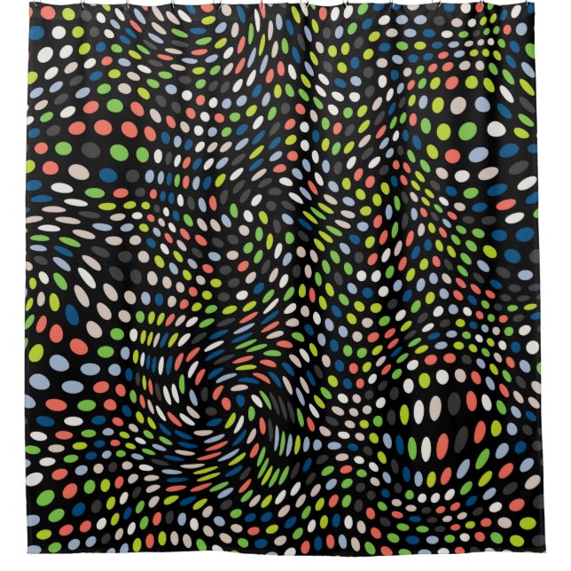 Colored small dots background. Circles wave. Abstr (Front)