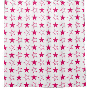 Colored stars seamless pattern, pink stars vintage