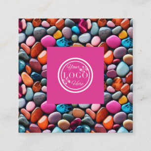 Colored Stones Pink Business Card