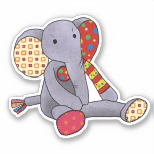 Colored stuffed sticker