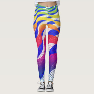 Colored waves leggings