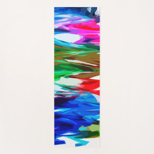 Colored waves yoga mat