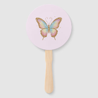 COLORED WINGS HAND FAN