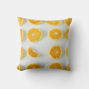 colored with orange throw pillow