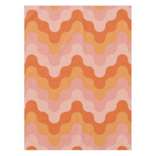 Colored zigzags (pink and orange) tablecloth