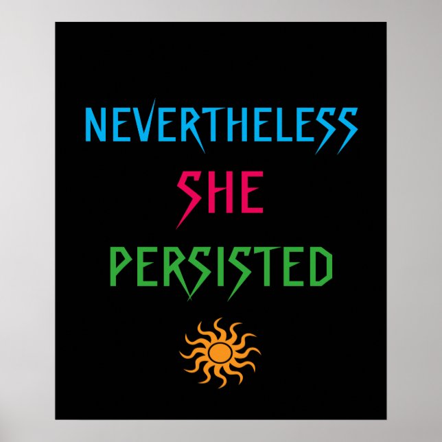 Colorée Néanmoins Elle Persiste Poster Soleil (Devant)