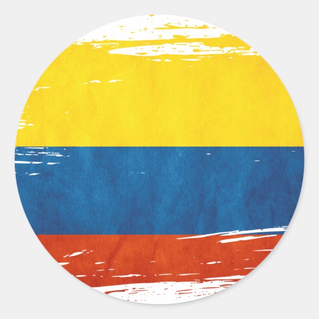 Colores de Colombia Classic Round Sticker (Front)