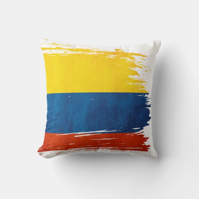 Colores de Colombia Throw Pillow (Front)