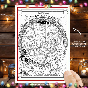 Colorez Votre Carte de Noël Personnalisée Festive